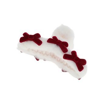 Fashion Bow Fleece Hair Clips for Home 1 pc