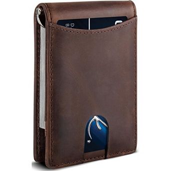 Slim Bifold Wallet for Men - Minimalist Front Pocket Design with RFID & Money Clip
