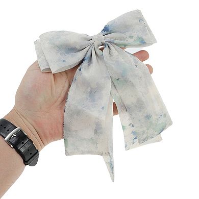 Ink Wash Print Bow Hair Barrettes 1 Pc