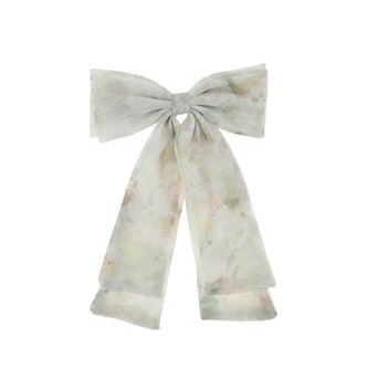 Ink Wash Print Bow Hair Barrettes 1 pc
