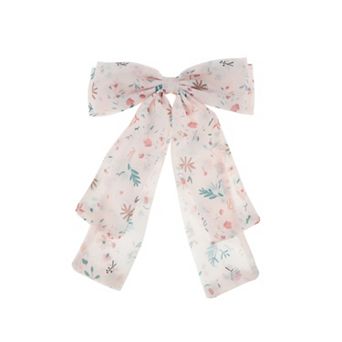 Ink Wash Print Bow Hair Barrettes 1 pc