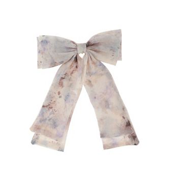 Ink Wash Print Bow Hair Barrettes 1 pc