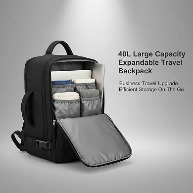 Expandable Carry On Backpack Flight Approved and Waterproof for Travel