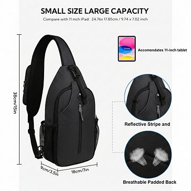 Crossbody Sling Backpack for Travel Hiking and Daypack Use