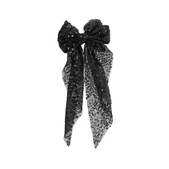 Fashion Sequin Bow Mesh Ribbon Spring Hair Clips 1 pc
