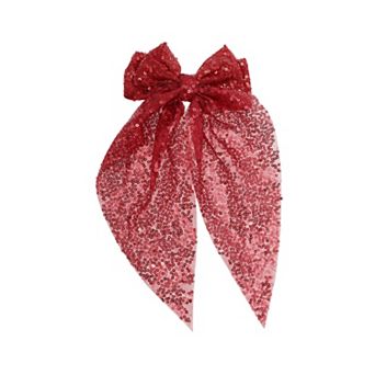 Fashion Sequin Bow Mesh Ribbon Spring Hair Clips 1 pc