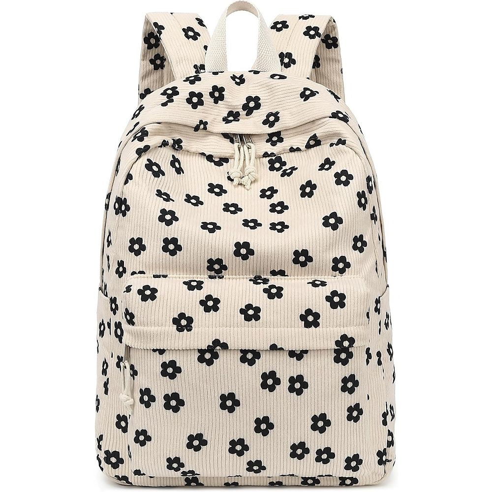 Corduroy Backpack for School Laptop Bag and Travel Daypack
