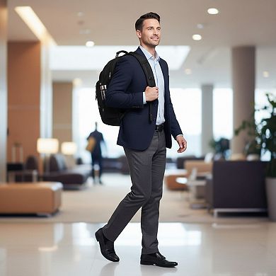 Extra Large Laptop Backpack with USB Charger Flight Approved and Water Resistant