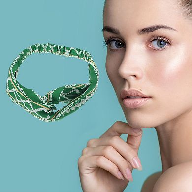 Fashion Love Sea Pattern Cross Elastic Hairband for Women 1 Pc