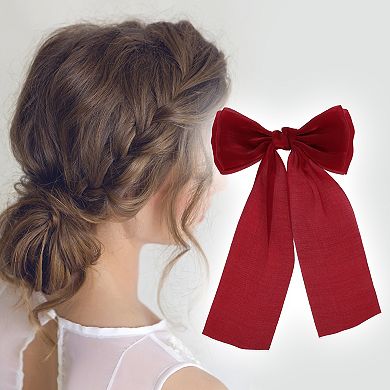 Fashionable Bow Ribbon Duckbill Hair Clips for Home 1 Pc