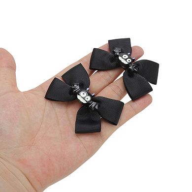 Halloween Double Bow Duckbill Clip for Women 1 Pair