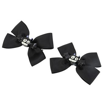 Halloween Double Bow Duckbill Clip for Women 1 Pair