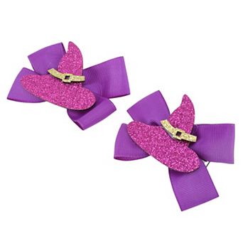 Halloween Double Bow Duckbill Clip for Women 1 Pair