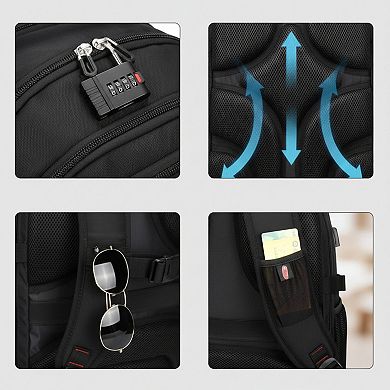 Extra Large Travel Laptop Backpack with USB Charging Port Airline Approved