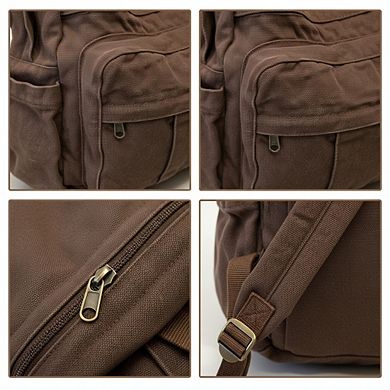 Canvas Backpack Retro Aesthetic for College Travel and Laptop Use