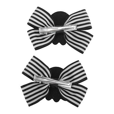 Halloween Double Bow Pattern Duckbill Clip for Women 1 Pair