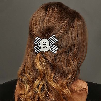 Halloween Double Bow Pattern Duckbill Clip for Women 1 Pair