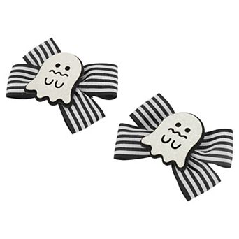 Halloween Double Bow Pattern Duckbill Clip for Women 1 Pair