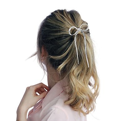 Stylish Long Bow Ponytail Buckle Hair Clip for Women