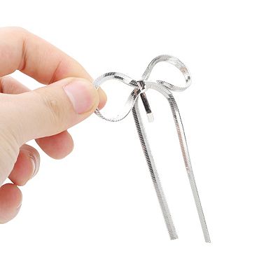 Stylish Long Bow Ponytail Buckle Hair Clip for Women