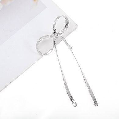 Stylish Long Bow Ponytail Buckle Hair Clip for Women