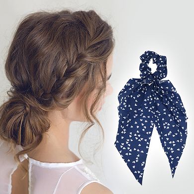 Stylish Heart Ribbon Hair Elastic Hair Tie 1 Pc