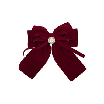 Fashion Bow Pearl Ribbon Spring Hair Clips 1 pc