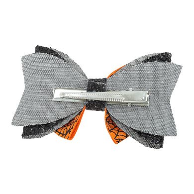 Halloween Bow Spiderweb Duckbill Clip for Women 1 Pc