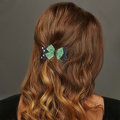Halloween Bow Spiderweb Duckbill Clip for Women 1 Pc