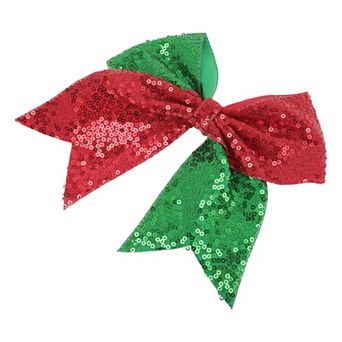 Sequin Bow Hair Elastics for Women 1 pc