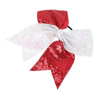 Sequin Bow Hair Elastics for Women 1 pc