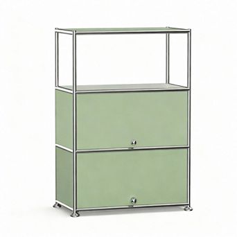 Modern Modular Metal Storage Cabinet with Shelves