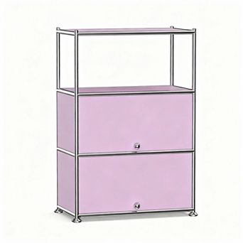 Modern Modular Metal Storage Cabinet with Shelves