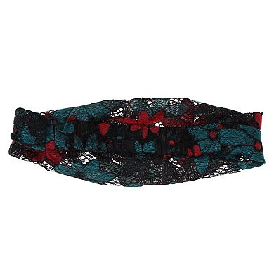 Eight-Leaf Flower Lace Wide Headband for Women 1 Pc