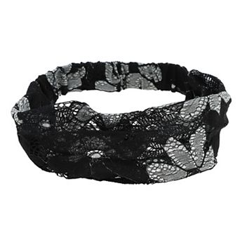 Eight-Leaf Flower Lace Wide Headband for Women 1 pc
