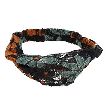 Eight-Leaf Flower Lace Wide Headband for Women 1 pc