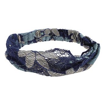 Eight-Leaf Flower Lace Wide Headband for Women 1 pc