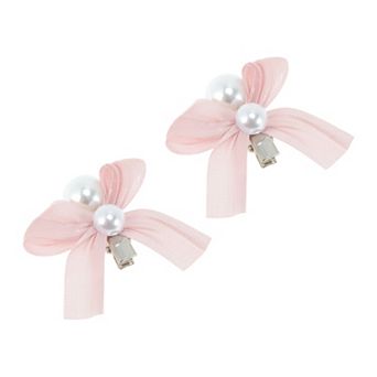 Pearl Bow Hair Clip 2 pc