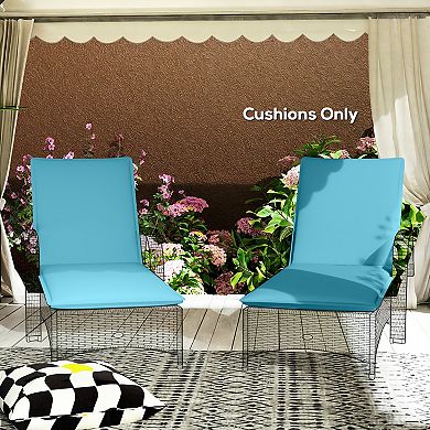 Outsunny 2PCS Chaise Lounge Chair Cushion, 48" x 23",