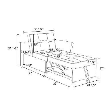 Sackcloth Living Room Sofabed