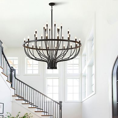 Industrial Black Chandelier Rustic Vintage 33Lights Candle Style Dining Room