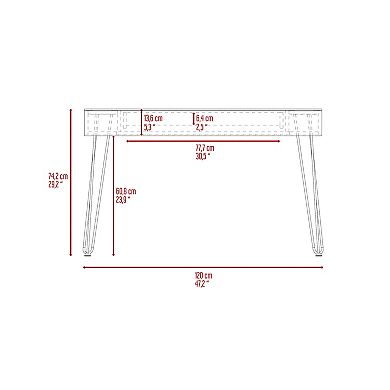 Baxter 120 Drawer Desk Four Legs One Drawer Mahogany