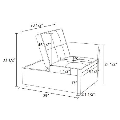 Sackcloth Living Room Adjustable Wedge