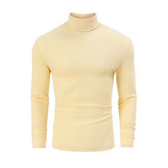 Men Knit Turtleneck Sweater Vintage Winter Warm Slim Basic Casual Pullovers Jumpers