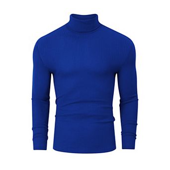 Men Knit Turtleneck Sweater Vintage Winter Warm Slim Basic Casual Pullovers Jumpers