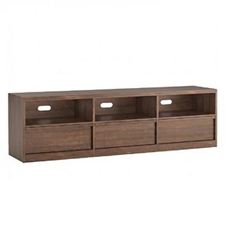 70 in TV Stand for TVs up to 87", Mid Century Modern Entertainment Center with Storage Drawer