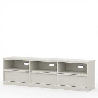 70 in TV Stand for TVs up to 87", Mid Century Modern Entertainment Center with Storage Drawer