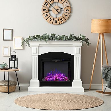 26” Recessed Electric Fireplace with Adjustable Flame Brightness