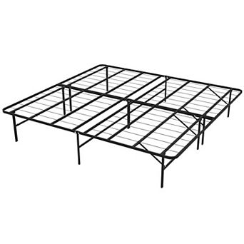 PATIOEASY Basics King iron bed with Storage imple Metal Platform Design Easy Assembly Included