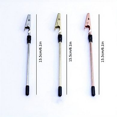 3-Piece Jewelry Fastener Helper Tool with Long Handle and Secure Alligator Clip for Easy Necklace